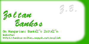 zoltan bankos business card